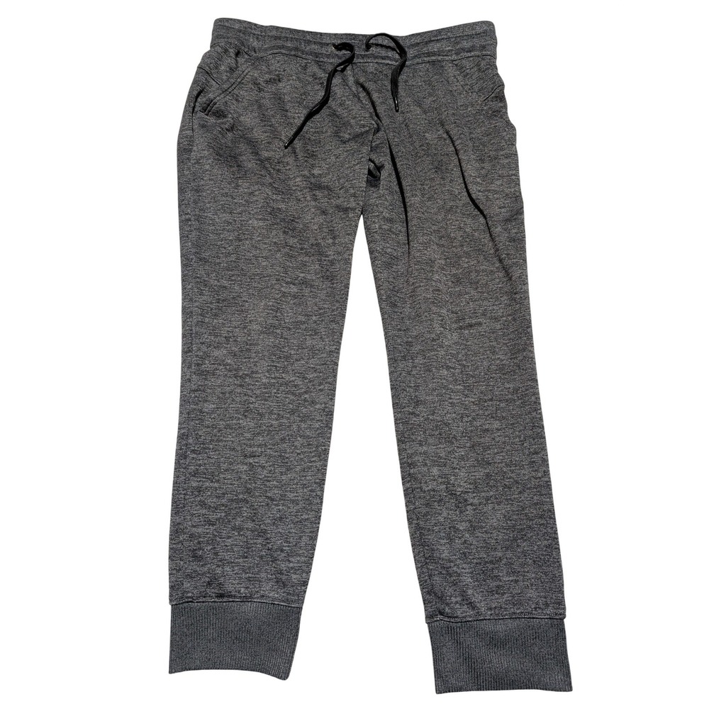 Adidas Joggers Womens Small Gray Heathered Fleece‎ Drawstring Tapered Sweatpants